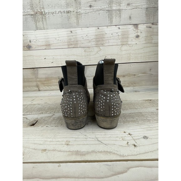 Wanted Women's Chelsea Ankle Boots Beige Jackson US Size 7.5 Studded Buckle - Picture 6 of 8